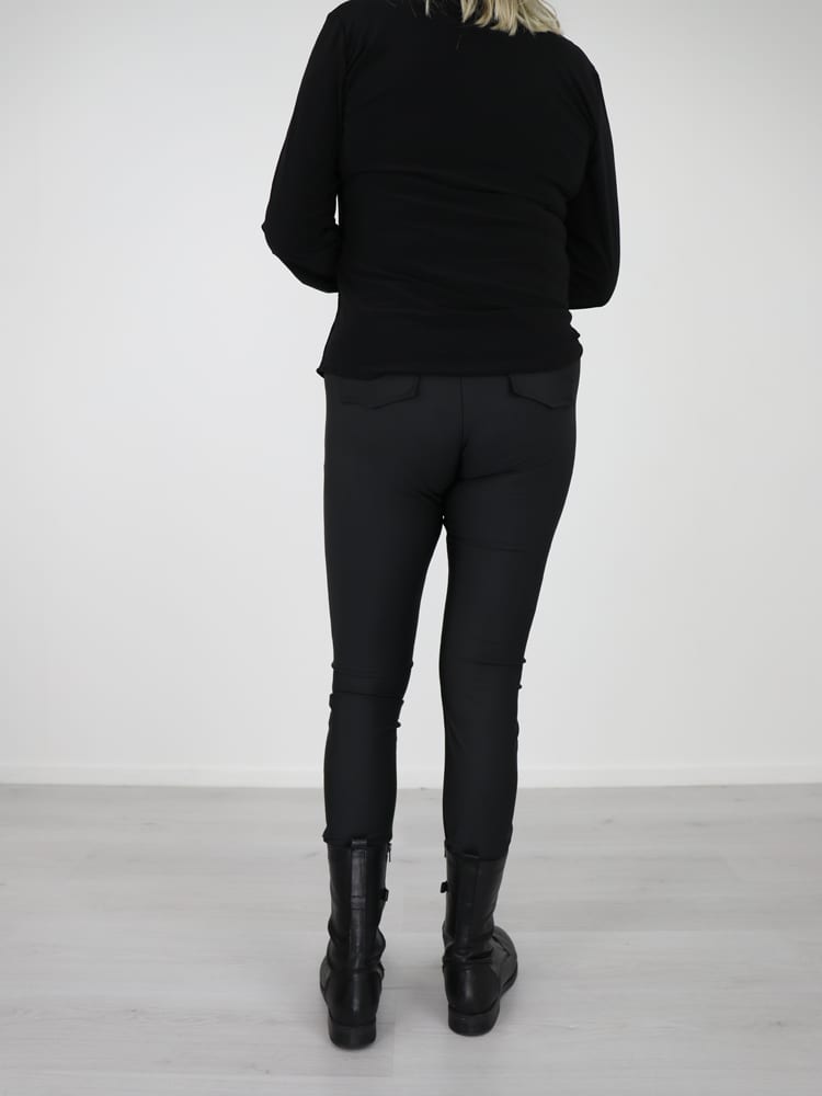Terminologie De volgende voeden Travelstof broek high waist zwart Angelle Milan - Fashion to Fashion