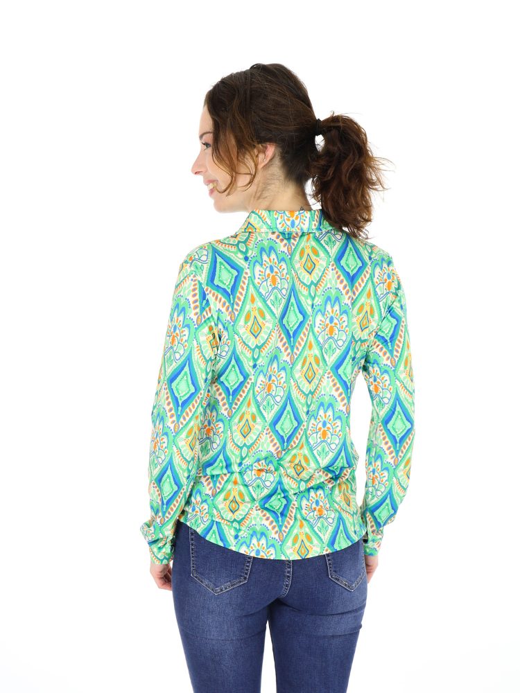 angelle-milan-travel-blouse-in-groen-met-multicolor-barok-print