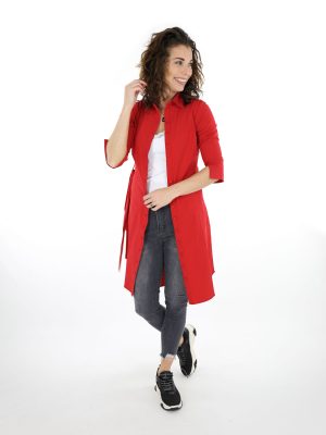 rode-lange-blouse-doorgeknoopt-van-mi-piace