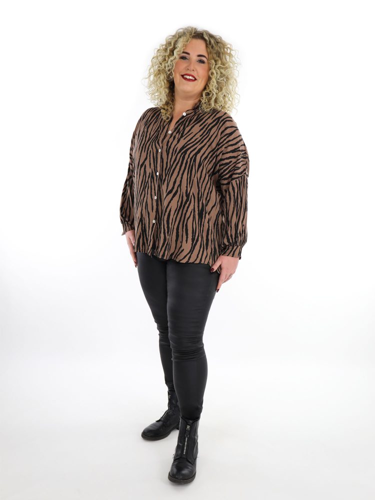 one-size-tijgerprint-blouse-met-zwart-bruin