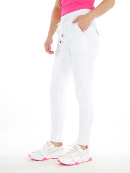 Witte Travelstof Broek Van Mi Piace 134