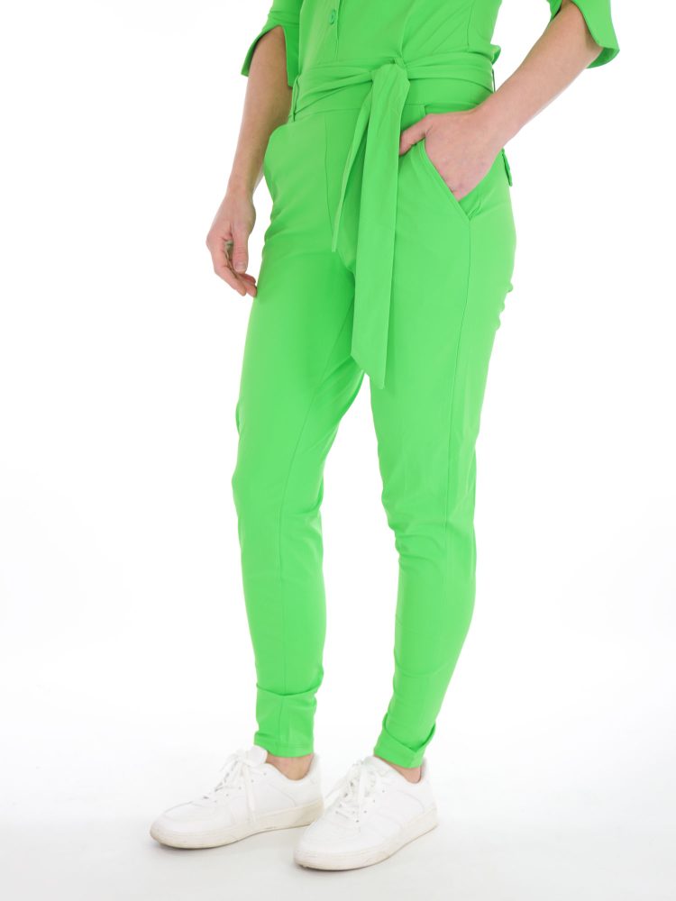 mi-piace-basic-jumpsuit-met-driekwart-mouw-in-appel-groene-kleur