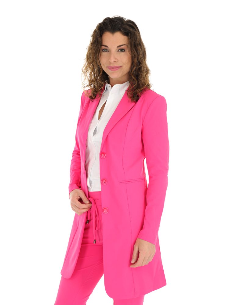 mi-piace-travel-blazer-lang-in-egaal-basic-fuchsia-roze