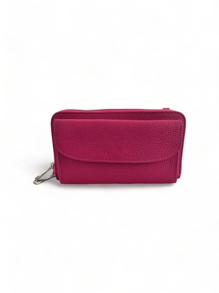 fuchsia-roze-portemonnee-van-echt-leer-met-telefoon-vak