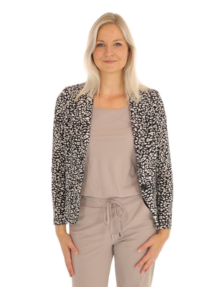 Mi-Piace-travelstof-blazer-kort-Taupe-leopard-202015