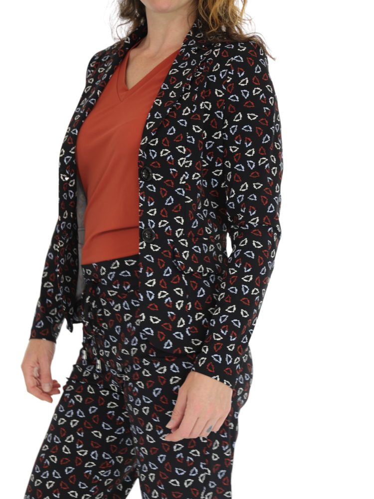 Mi-Piace-travelstof-blazer-met-grafische-print