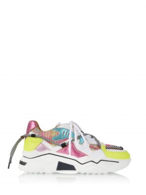 Sneakers-van-DWRS-Jupiter-tweed-Pink-Yellow-J5554C