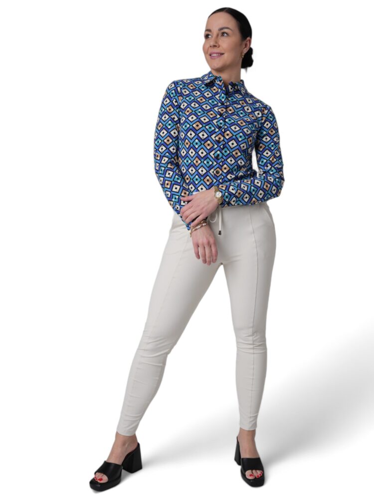 blauw-geblokte-print-blouse-mi-piace