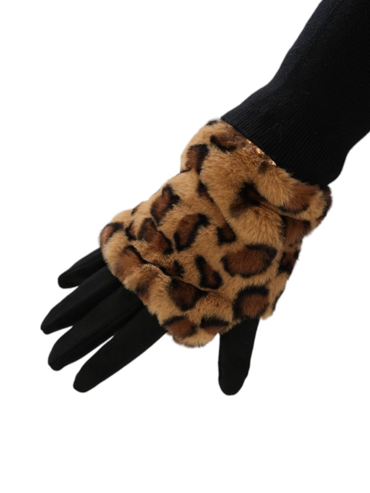 Handschoen-leopard-met-print